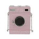 Solid Box | Vintage Camera-Inspired Pink  Crossbody Bag