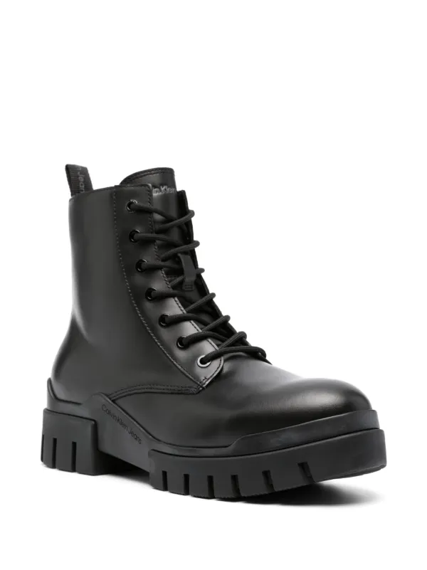 Calvin klein | Panelled 60mm Black Lace-up Boots