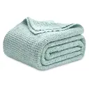 BEDSURE | Mint | 90x90 Inches 100% Cotton Queen Size Blanket for Bed