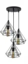 Groein | 3 Light Cluster Chandelier Diamond Hanging Pendant