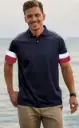 Navy Stripe Polo T-Shirt