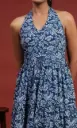 Blue Botanical Dress