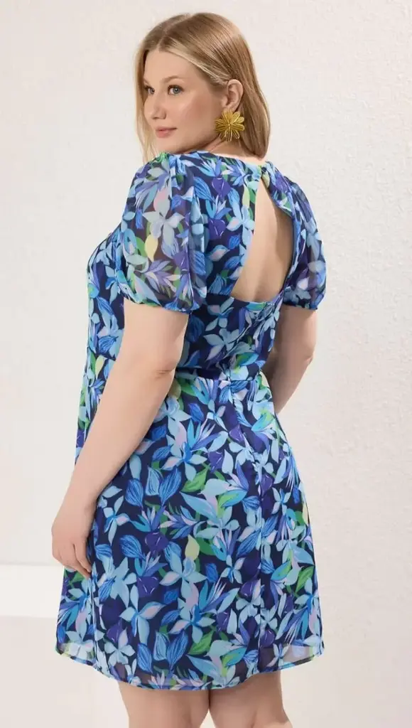 Blue Floral Charm Dress