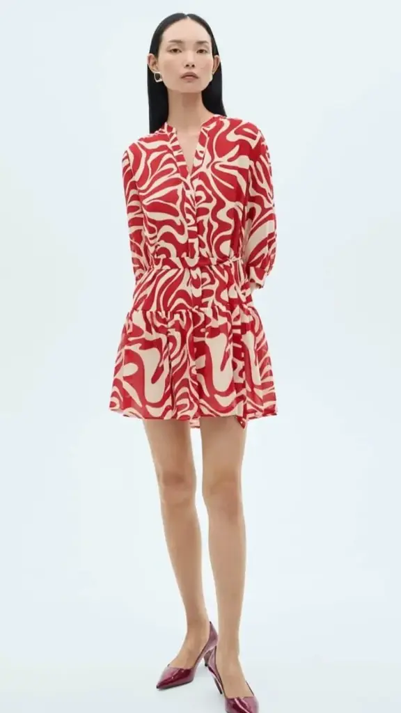 Red Swirl Siren Dress