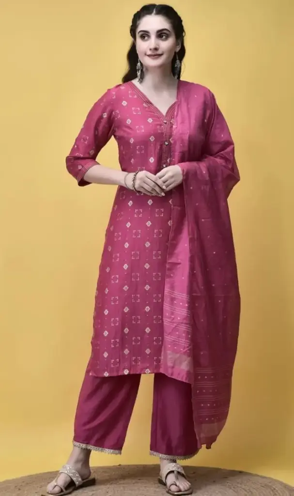 Dainty Pink Bandhani Suit