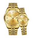 Daimond - Accent Luxe | Couple Golden Watch 