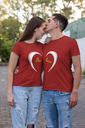 Bluetwinkle | Split Heart Connection T-Shirts for couples | set of 2