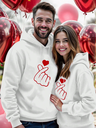 Bluetwinkle | Couple's Korean Finger Heart Matching Hoodies | set of 2