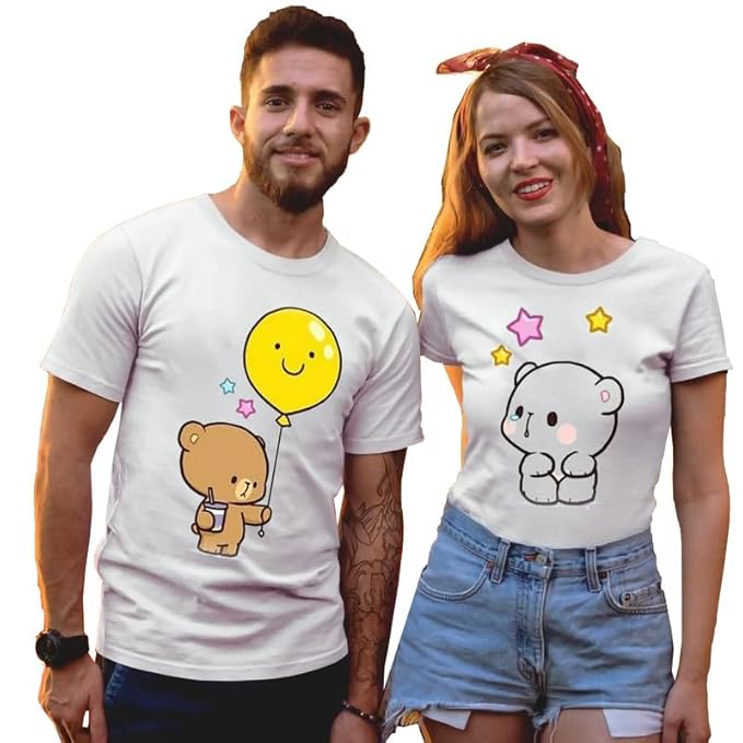 Bluetwinkle | Milk and Mocha Bear Matching Couple Shirts | set of 2