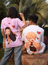 Bluetwinkle | Nezuko and Zenitsu Matching Anime Tees | set of 2
