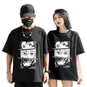 Bluetwinkle | Stacked Manga Portrait Graphic Couple Tees | set of 2