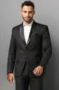 TAHVO | Elegant Black Tuxedo Blazer with Satin Lapel