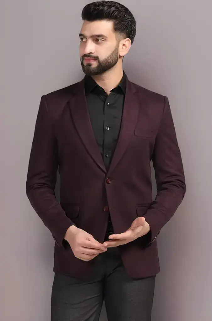 TAHVO | Rich Maroon Semi-Formal Blazer