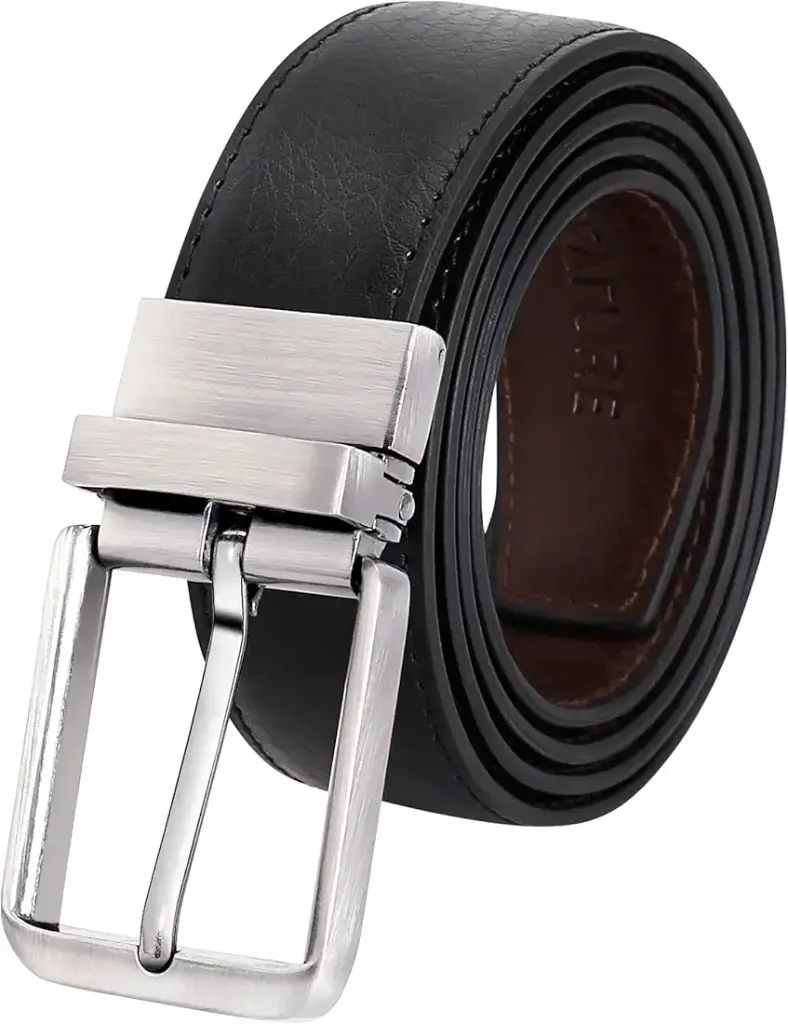 46-inch Formal Black Leather Belt For Men
