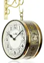 Craftel 8-Inch Double-Sided Shiny Gold Vintage Metal Analog | Wall Clock