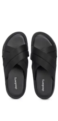 Crisscross Comfort Slides Slippers