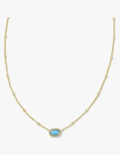 KENDRA SCOTT | Mini Elisa Turquoise Magnesite Gold Necklace