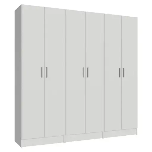 Madesa | White Wave 23" Wooden Storage Cabinet