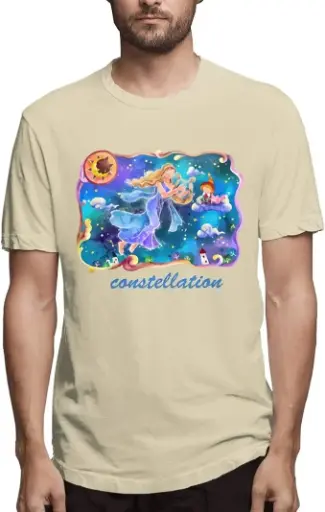 Stellar Serenade | Half Sleeve Graphic Printed T-Shirt